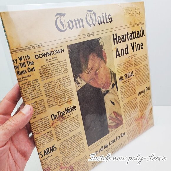 Tom Waits Heartattack and Vine Vinyl Record Promotional Copy 6E-295 Asylum 1980 - Picture 8 of 13